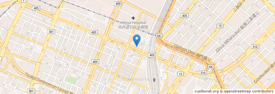 Mapa de ubicacion de 銀だこハイボール酒場 en Япония, Токио, Минато.