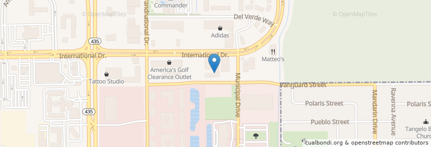 Mapa de ubicacion de Camila's Restaurante Brasileiro en Estados Unidos Da América, Flórida, Condado De Orange, Orlando.