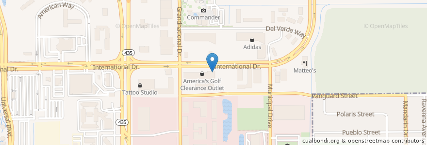 Mapa de ubicacion de Gateway to India Restaurant en Stati Uniti D'America, Florida, Contea Di Orange, Orlando.