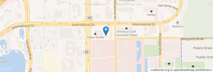Mapa de ubicacion de Bill Wong's Famous Super Buffet en الولايات المتّحدة الأمريكيّة, فلوريدا, مقاطعة أورانج, أورلاندو.