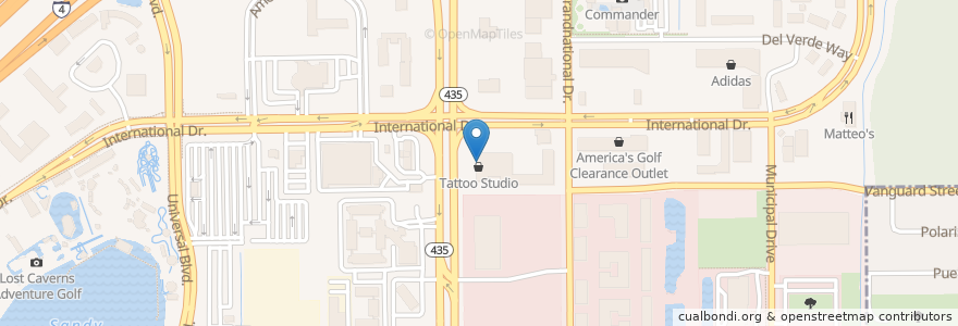 Mapa de ubicacion de Subway en United States, Florida, Orange County, Orlando.