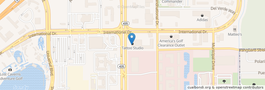 Mapa de ubicacion de Aashirwad Indian Cuisine en United States, Florida, Orange County, Orlando.