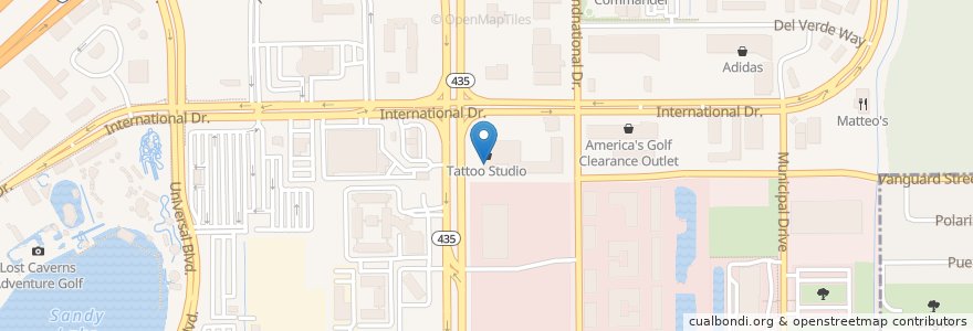 Mapa de ubicacion de Pio Pio Pollos A La Brasa en Estados Unidos Da América, Flórida, Condado De Orange, Orlando.