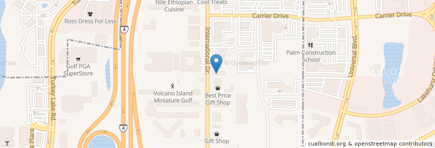 Mapa de ubicacion de Punjab Indian Restaurant en États-Unis D'Amérique, Floride, Comté D'Orange, Orlando.