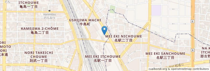 Mapa de ubicacion de 昭和シェル en Jepun, 愛知県, 名古屋市, 中村区.