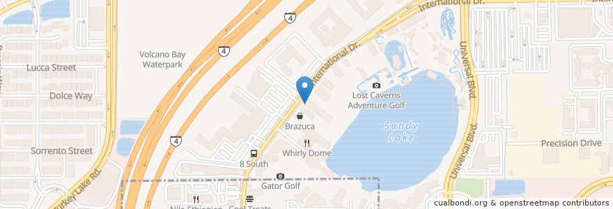 Mapa de ubicacion de Bumbles Coffee en Amerika Birleşik Devletleri, Florida, Orange County, Orlando.