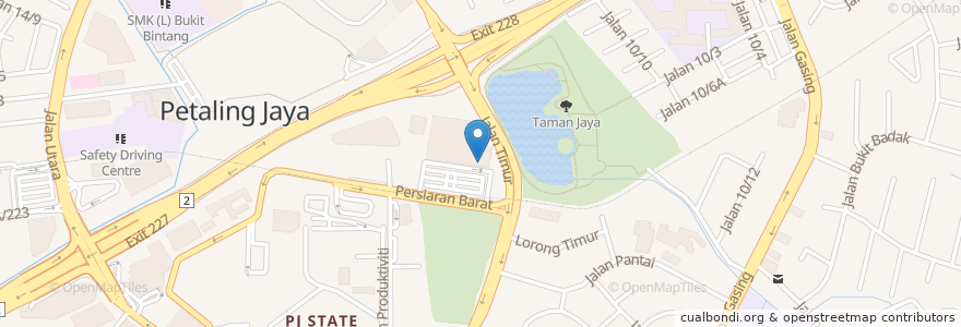 Mapa de ubicacion de McDonald's en Malaysia, Selangor, Petaling Jaya.