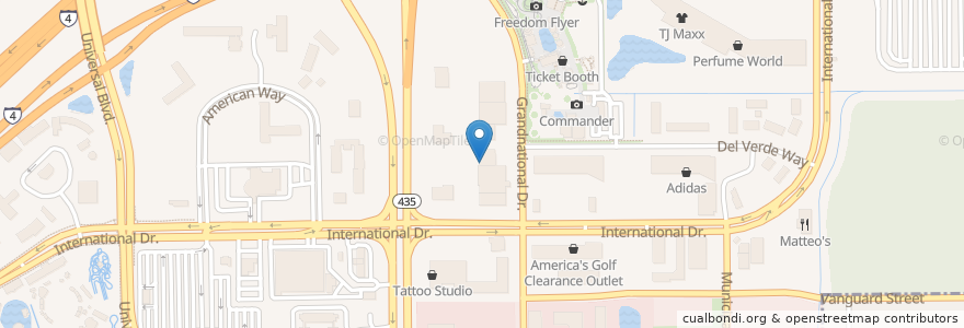 Mapa de ubicacion de Mrs. B's Pizza & Wings en 美利坚合众国/美利堅合眾國, 佛罗里达州/佛羅里達州, 橙县/橙縣/橘郡, 奥兰多/奧蘭多.