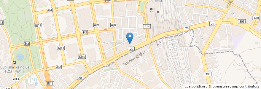 Mapa de ubicacion de プロント en Japão, Tóquio, 新宿区.