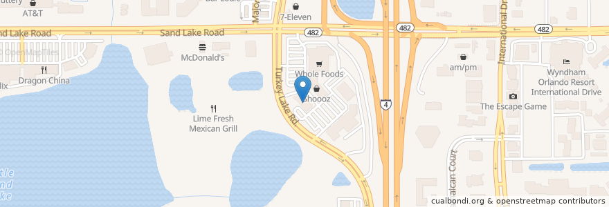Mapa de ubicacion de Anthony's Coal Fired Pizza en アメリカ合衆国, フロリダ州, オレンジ郡 (フロリダ州).