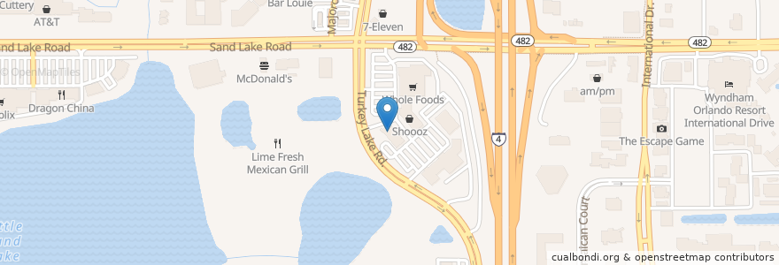 Mapa de ubicacion de Seito Sushi en Amerika Birleşik Devletleri, Florida, Orange County.