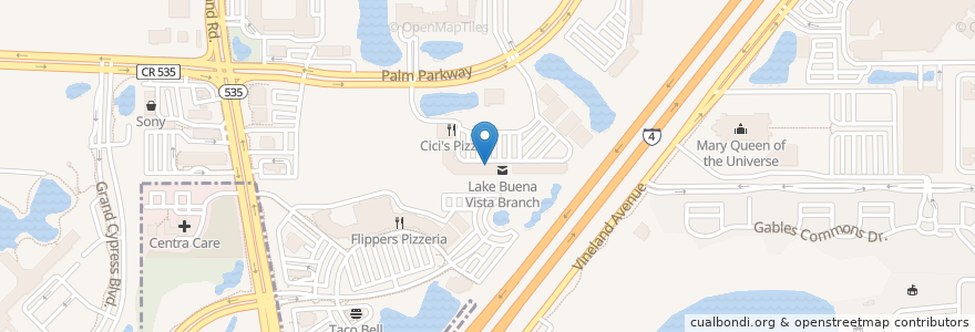 Mapa de ubicacion de World Mail Center en Amerika Syarikat, Florida, Orange County.