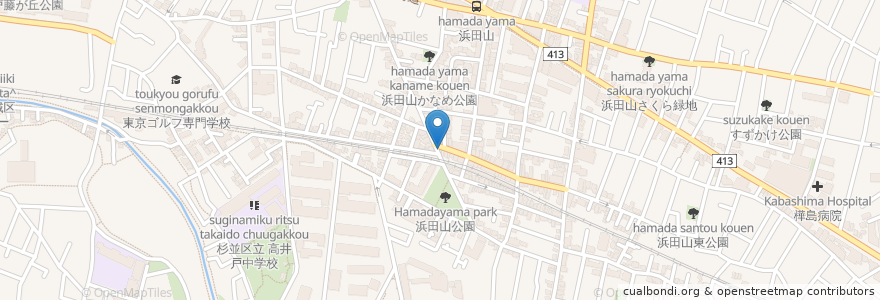 Mapa de ubicacion de 函館 美鈴 en Japonya, 東京都, 杉並区.