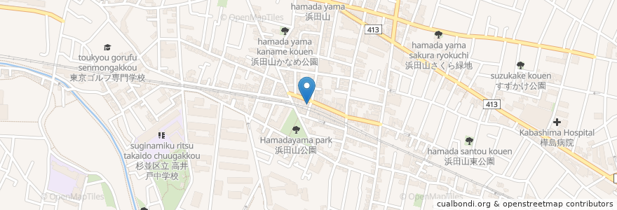 Mapa de ubicacion de 長寿屋 en Japonya, 東京都, 杉並区.