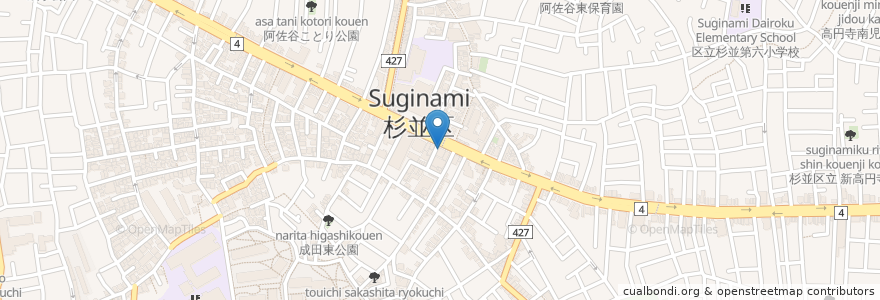 Mapa de ubicacion de 南阿佐ヶ谷薬局 en Japan, 東京都, 杉並区.