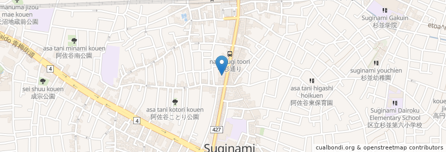 Mapa de ubicacion de 稲葉クリニック en ژاپن, 東京都, 杉並区.