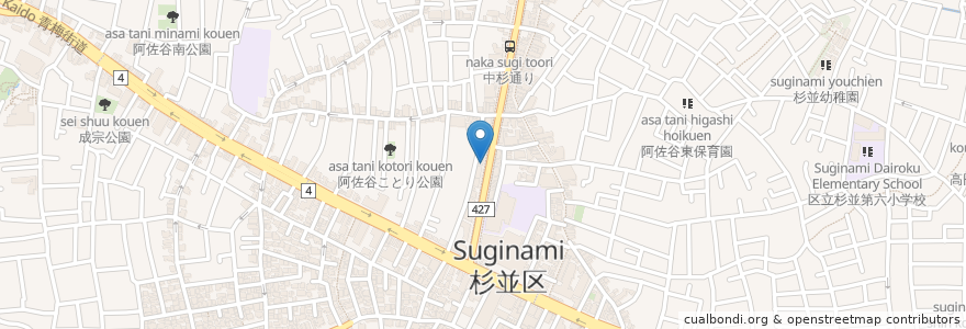 Mapa de ubicacion de 阿佐ヶ谷歯科医院 en 日本, 東京都, 杉並区.