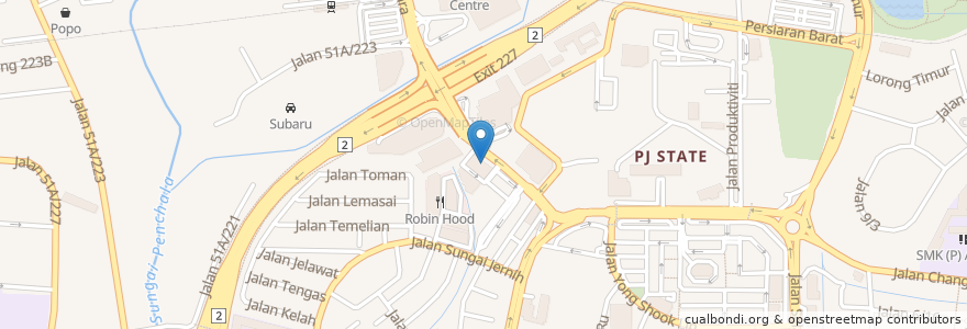 Mapa de ubicacion de RHB en Малайзия, Селангор, Petaling Jaya.