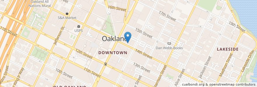 Mapa de ubicacion de The Golden Bull en United States, California, Alameda County, Oakland.