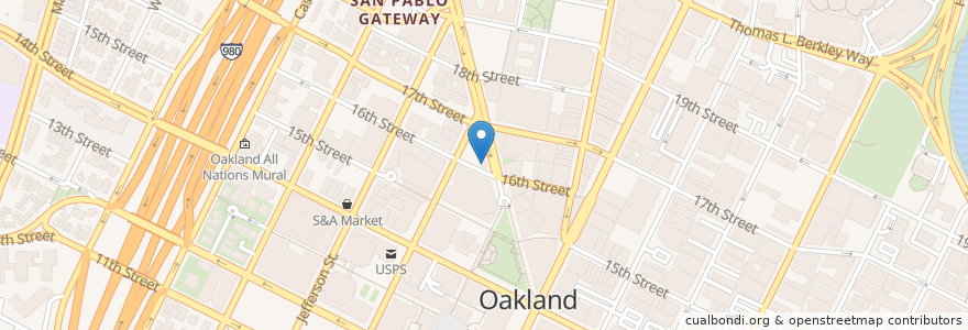 Mapa de ubicacion de World Famous HotBoys en 미국, 캘리포니아주, 앨러미다 군, 오클랜드.