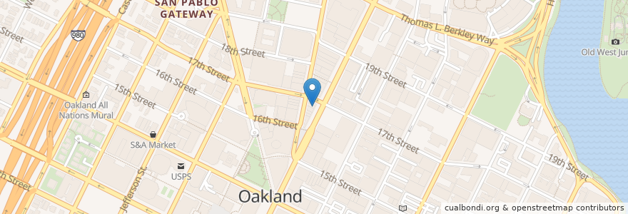 Mapa de ubicacion de Prospect Park Sandwiches en United States, California, Alameda County, Oakland.