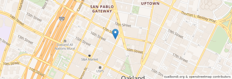 Mapa de ubicacion de Phuong Nam en Amerika Syarikat, California, Alameda County, Oakland.