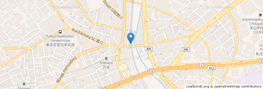 Mapa de ubicacion de ペッパーランチ en اليابان, 東京都, 渋谷区.