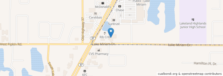 Mapa de ubicacion de Lakeland Dermatology en 미국, 플로리다주, Polk County, Lakeland.