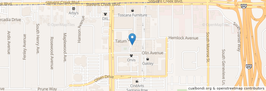 Mapa de ubicacion de Rosie McCann's Irish Pub & Restaurant en アメリカ合衆国, カリフォルニア州, Santa Clara County, San Jose.