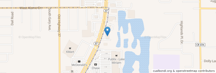 Mapa de ubicacion de Lakeland Regional Health en Amerika Syarikat, Florida, Polk County, Lakeland.