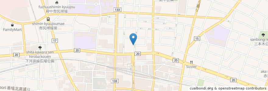 Mapa de ubicacion de mitsui en Giappone, Tokyo, 府中市.