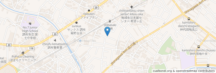 Mapa de ubicacion de times en Giappone, Tokyo, 調布市.
