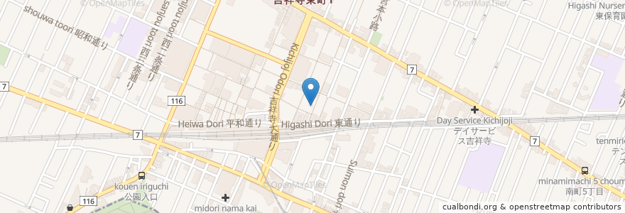 Mapa de ubicacion de ニライカナイ en Japan, 東京都, 武蔵野市.