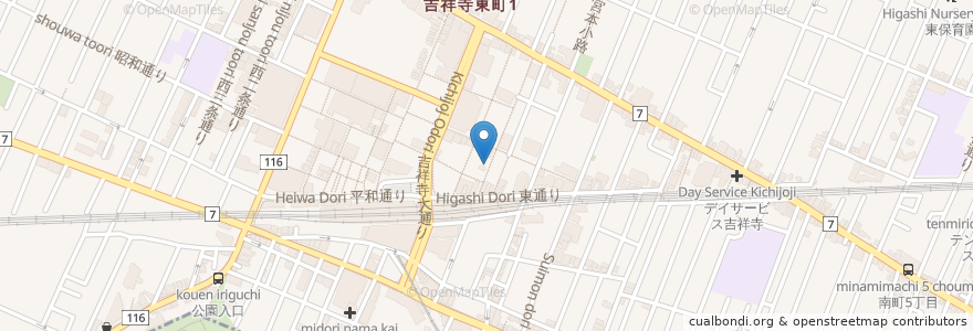 Mapa de ubicacion de 鉄板・和・ぎゅうぎゅう en اليابان, 東京都, 武蔵野市.