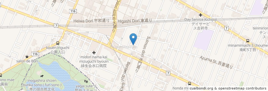 Mapa de ubicacion de TALK BACK en ژاپن, 東京都, 武蔵野市.