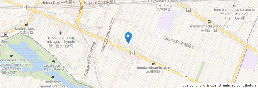 Mapa de ubicacion de スナック ぴかそ en Japão, Tóquio, 武蔵野市.