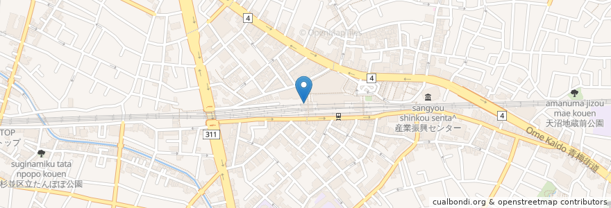 Mapa de ubicacion de BECK'S COFFEE SHOP en ژاپن, 東京都, 杉並区.
