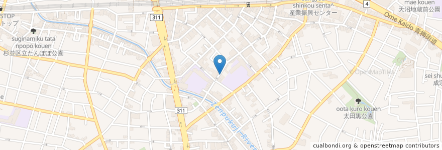 Mapa de ubicacion de 荻窪あかり歯科 en 日本, 東京都, 杉並区.