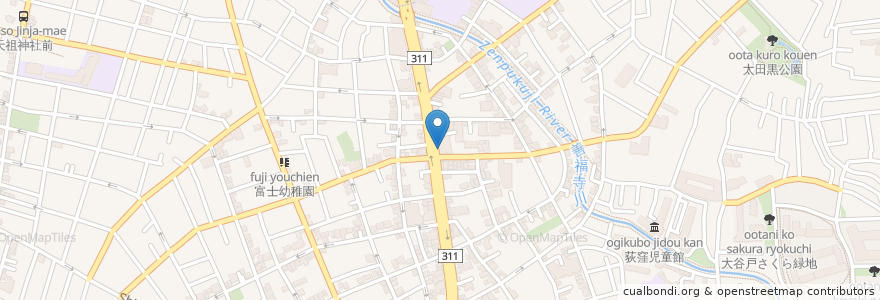 Mapa de ubicacion de カサハラ歯科 en Japão, Tóquio, 杉並区.