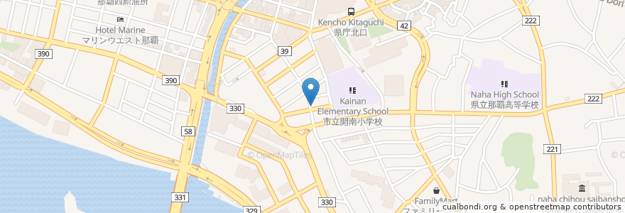 Mapa de ubicacion de チェントロ en Japonya, 沖縄県, 那覇市.