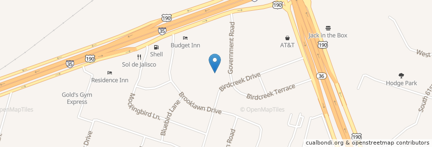 Mapa de ubicacion de Temple Brethren Church en 미국, 텍사스, Bell County, Temple.