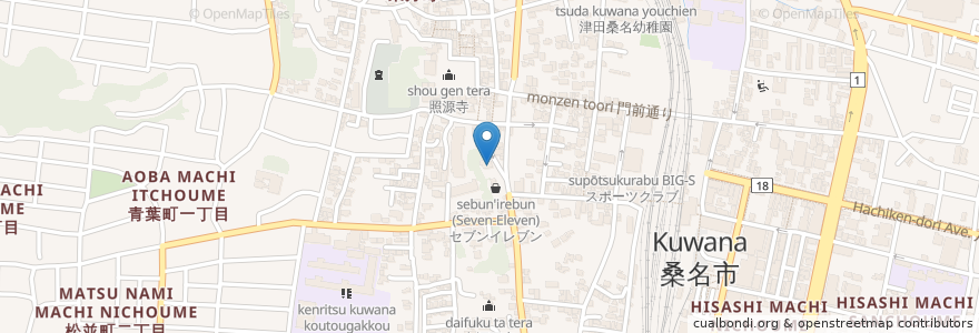 Mapa de ubicacion de はべ泌尿器科 en 日本, 三重県, 桑名市.