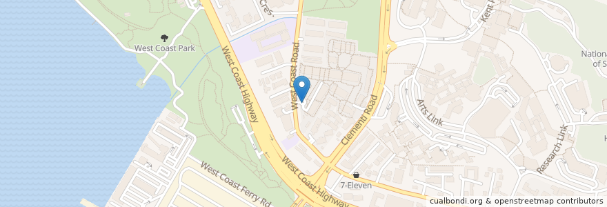 Mapa de ubicacion de Varsity Park Entrance Fountain en Singapura, Southwest.