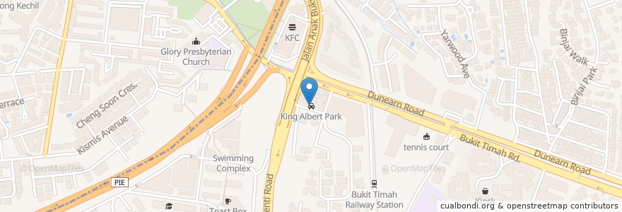 Mapa de ubicacion de King Albert Park en シンガポール, Northwest.