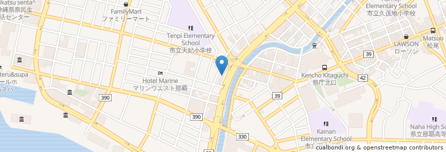 Mapa de ubicacion de トラットリア ディマーレ en 日本, 沖縄県, 那覇市.