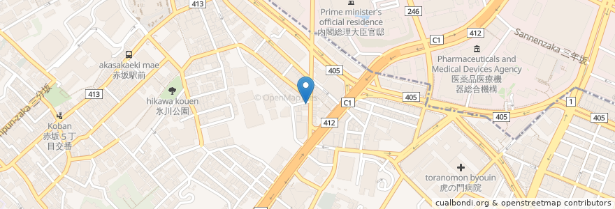 Mapa de ubicacion de ドトールコーヒーショップ en 일본, 도쿄도, 미나토.
