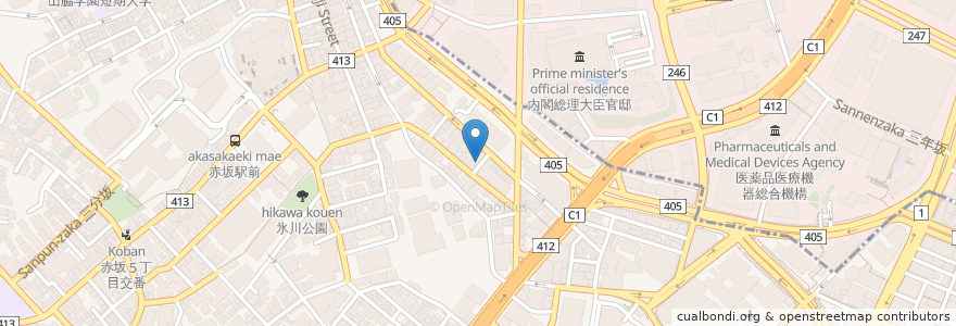 Mapa de ubicacion de 貴あじ en Japan, 東京都, 港区.