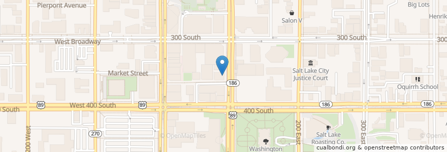 Mapa de ubicacion de Pie Hole en Stati Uniti D'America, Utah, Salt Lake County, Salt Lake City.