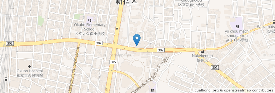 Mapa de ubicacion de フィオーレ検診クリニック en Japan, 東京都, 新宿区.