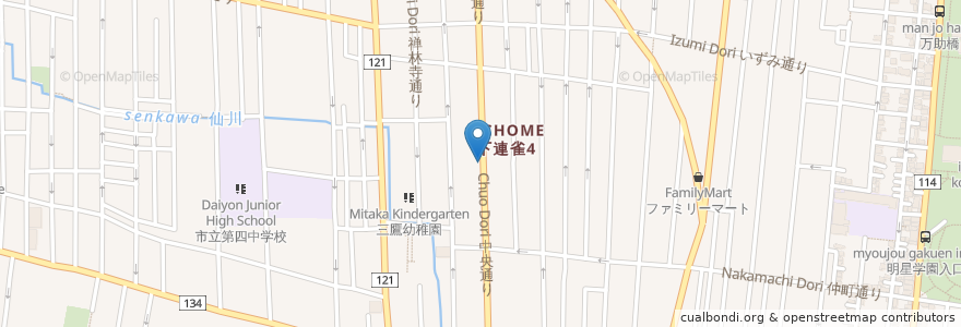 Mapa de ubicacion de つちや小児科 en Japan, Tokyo, Mitaka.